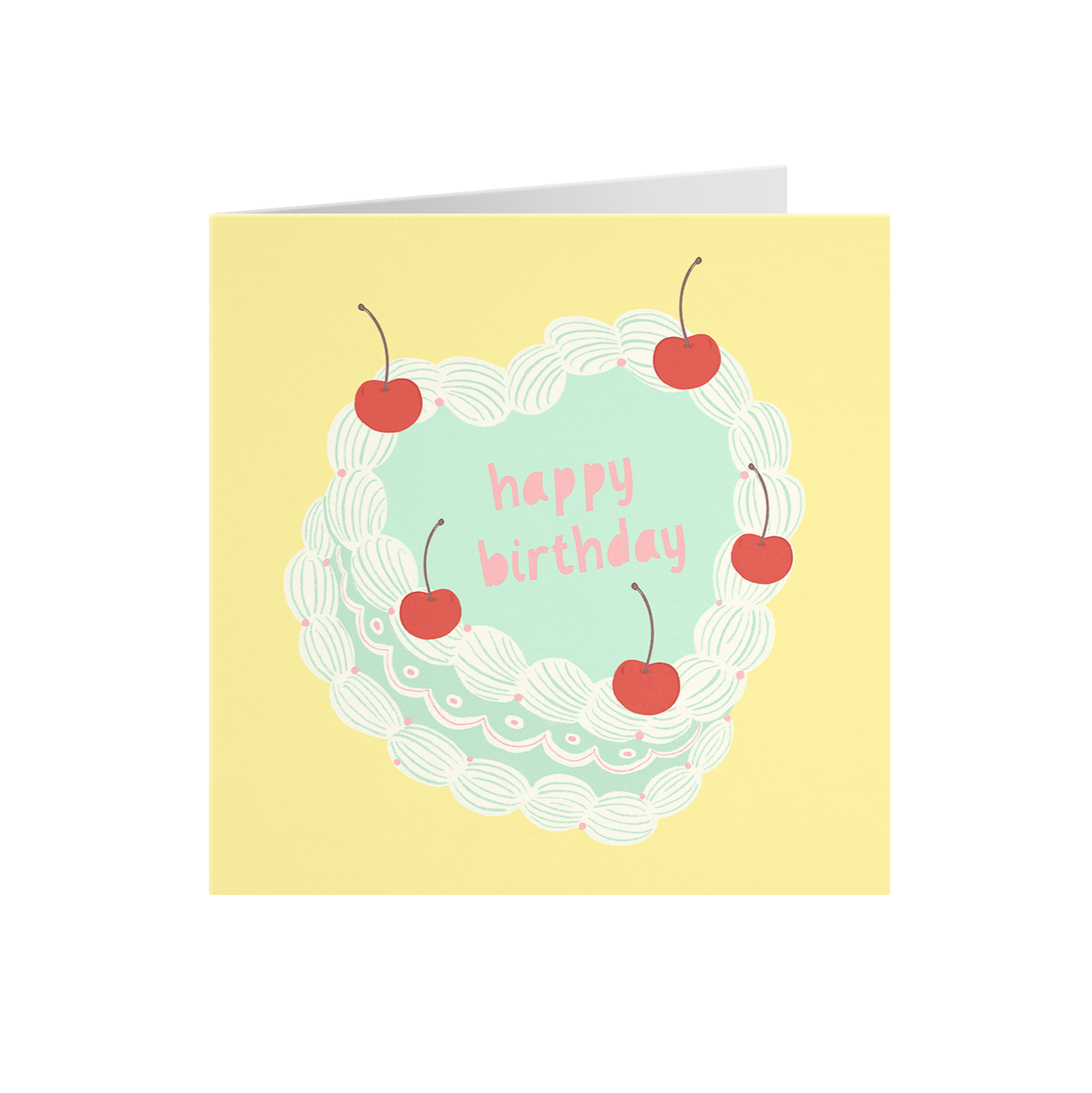 Heart Cake Birthday Card