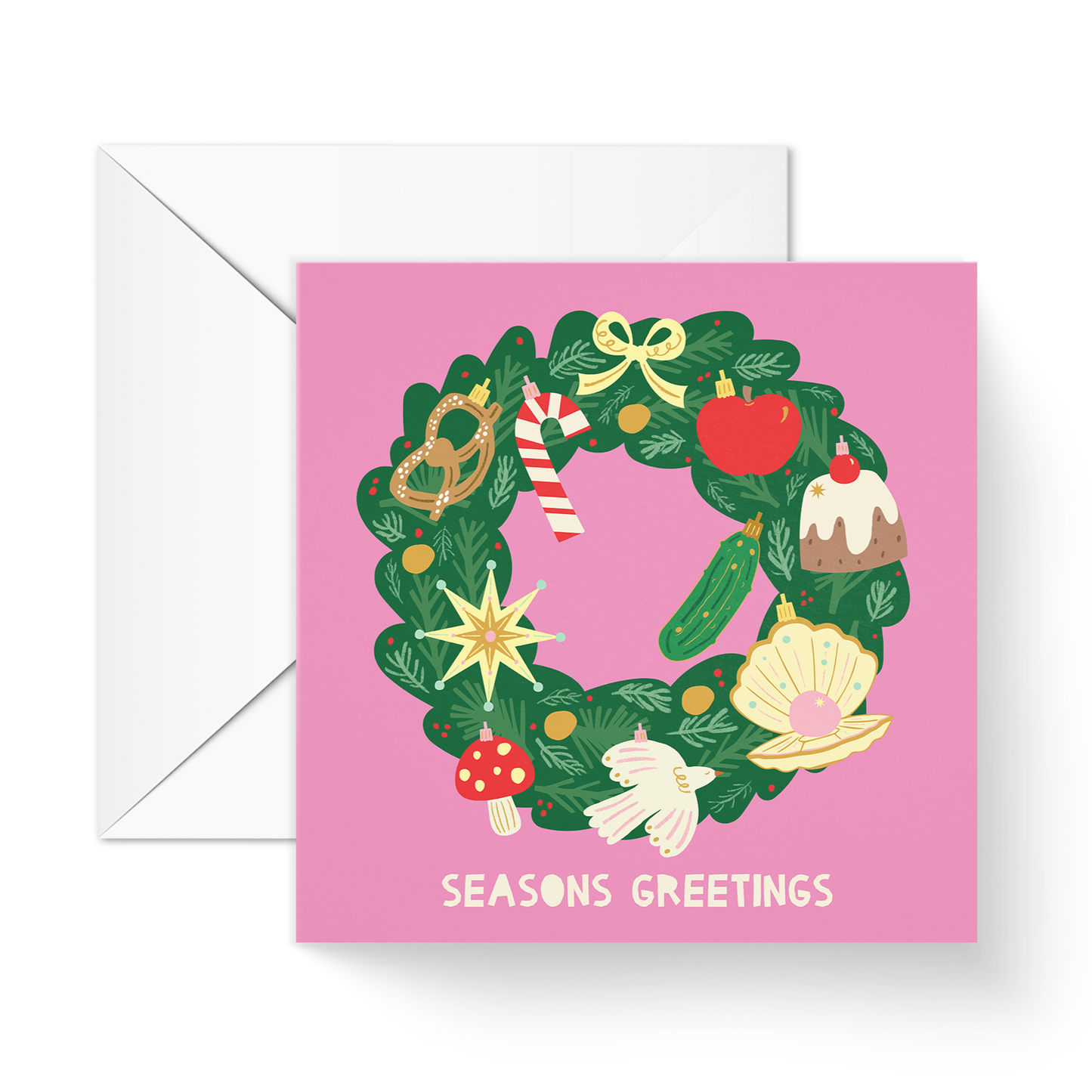Christmas Wreath Greeting Card