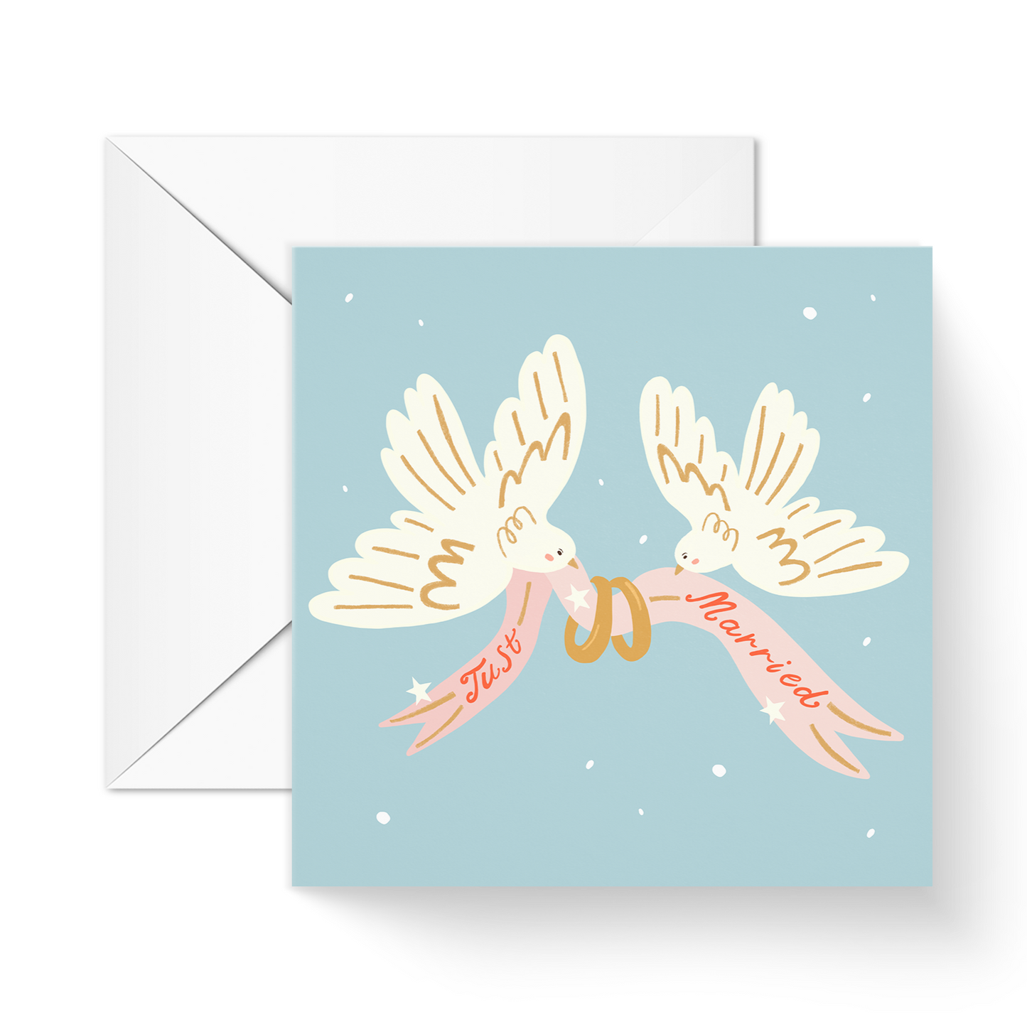Just Married Greeting Card