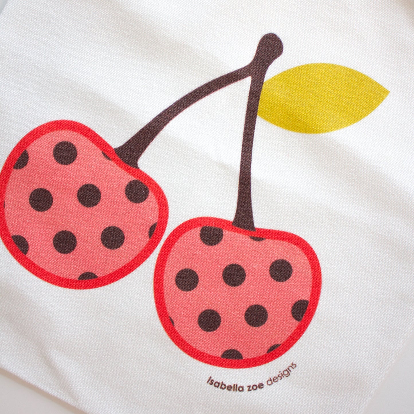 Cherry Canvas Tote Bag