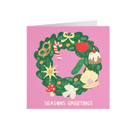 Christmas Wreath Greeting Card