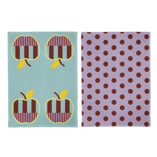 Apple & Polka Dot Towel Set